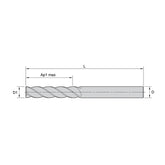 Solid Carbide End Mills •VariMill XTREME • Series 4X1E • Radiused • 4 Flute • Cylindrical Shank • Inch - Big-tools Industrial Supply Tools for Metal Cutting